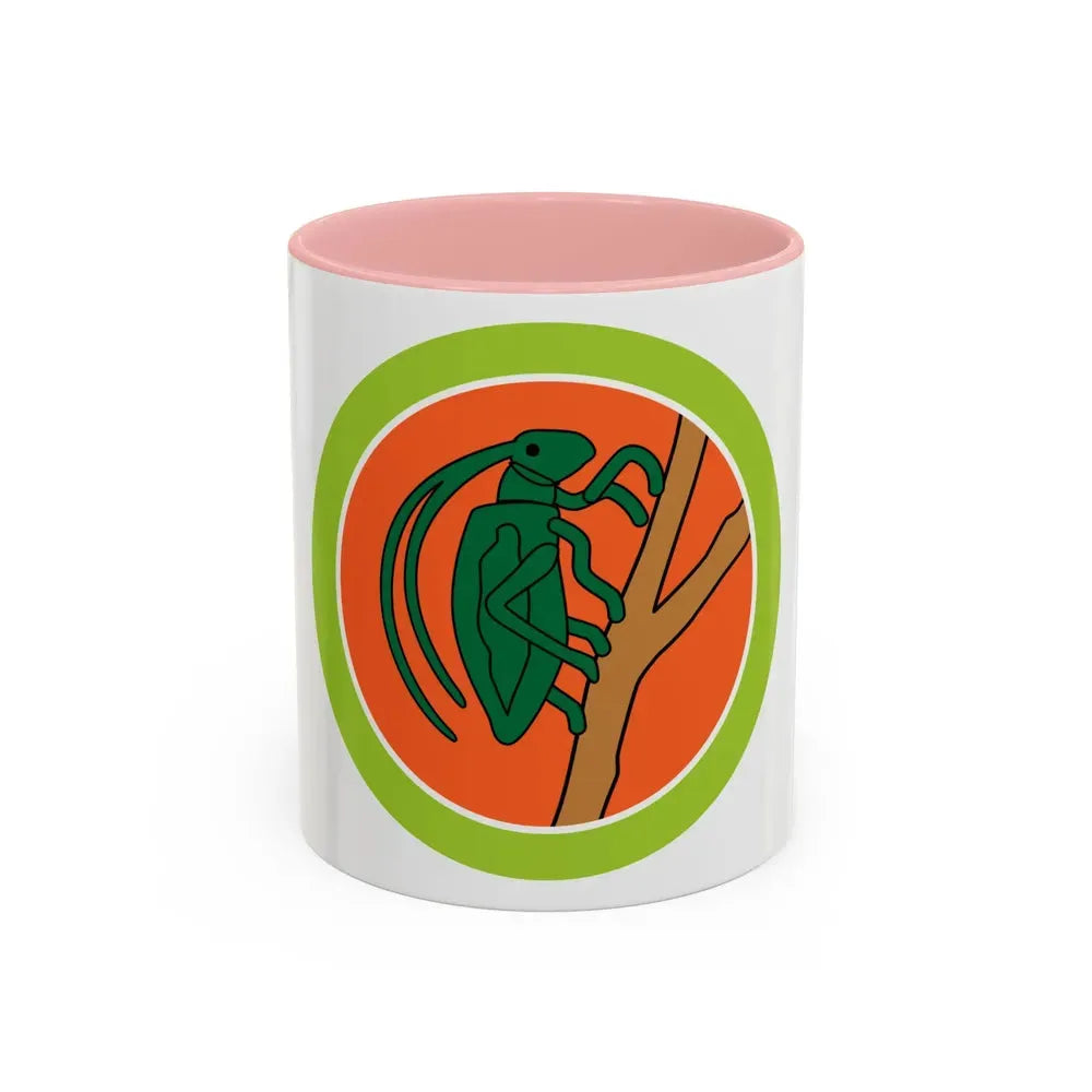 Insect Study (Boy Scout Merit Badge) Accent Coffee Mug 11oz Pink - Go Mug Yourself