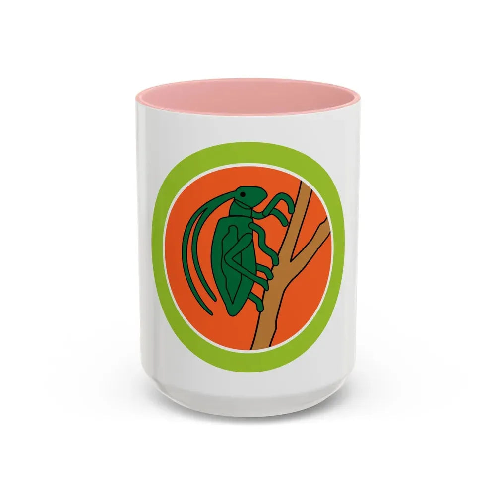 Insect Study (Boy Scout Merit Badge) Accent Coffee Mug 15oz Pink - Go Mug Yourself