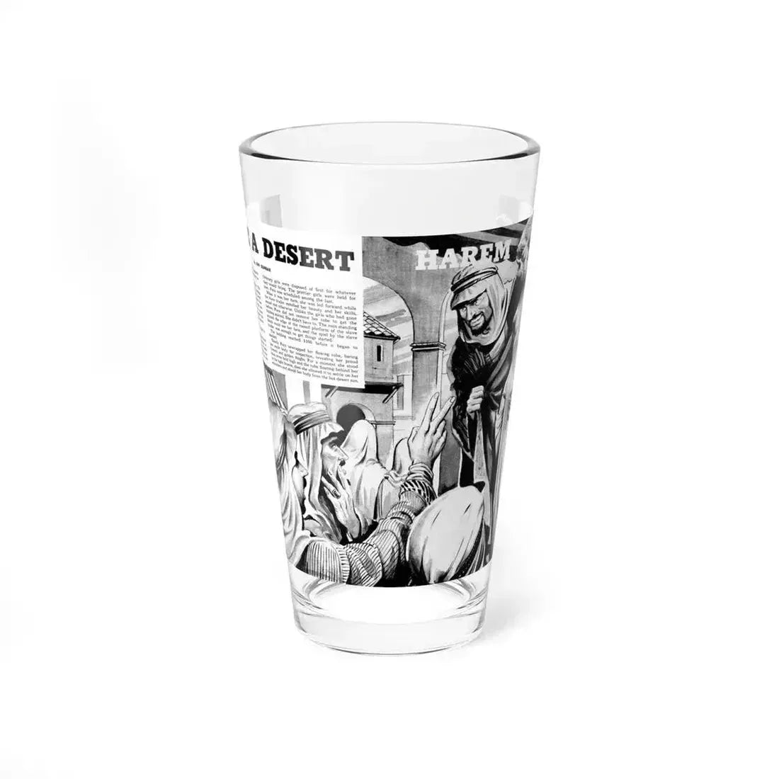 Inside A Desert Harem, Courage magazine, November 1957 - Pint Glass 16oz 16oz - Go Mug Yourself