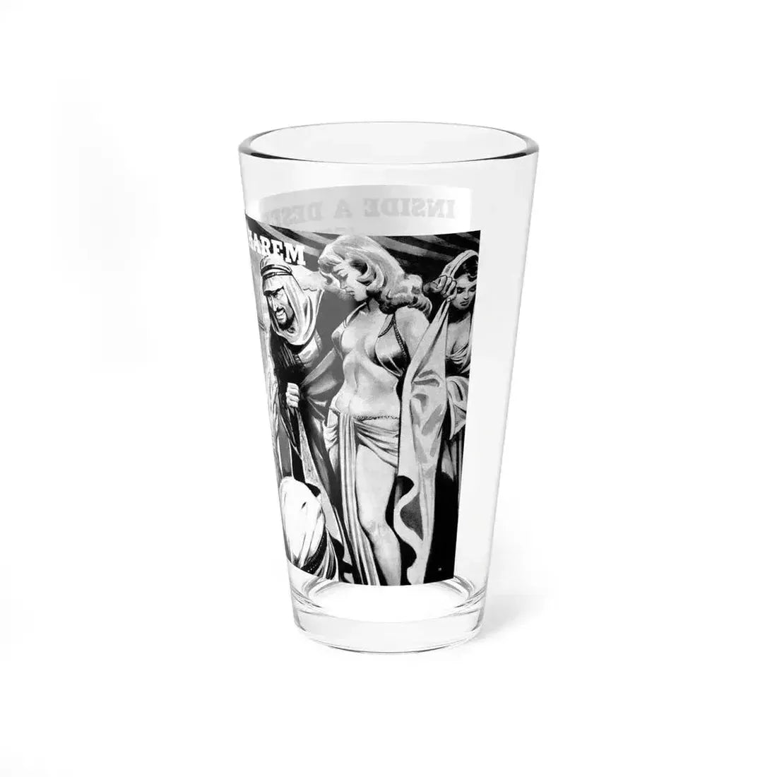 Inside A Desert Harem, Courage magazine, November 1957 - Pint Glass 16oz - Go Mug Yourself