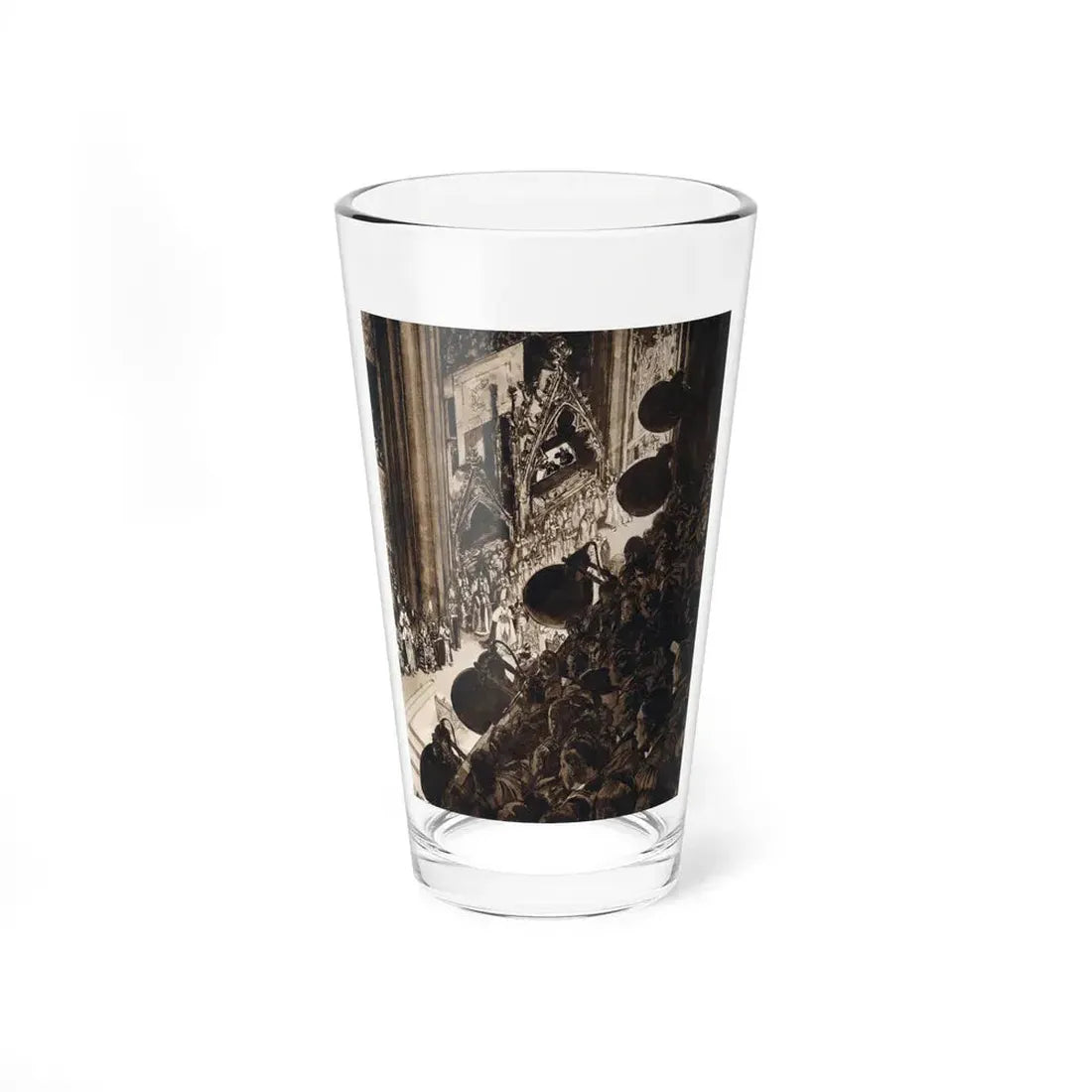 Inside Westminster Abbey at the coronation of George VI, The Sketch magazine, 1937 - Pint Glass 16oz 16oz - Go Mug Yourself
