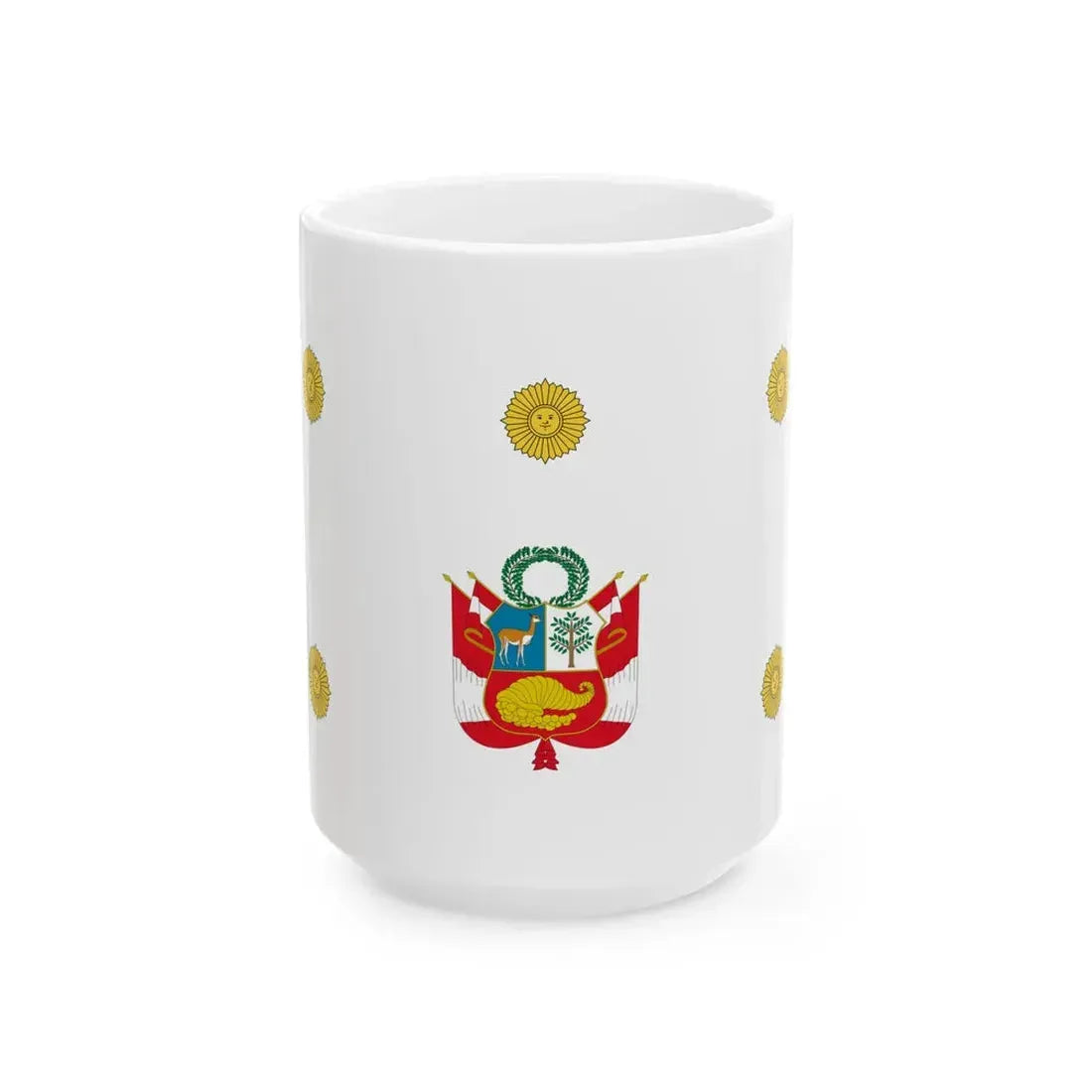Insignia of the President of Peru (Peru) White Coffee Mug 15oz - Go Mug Yourself