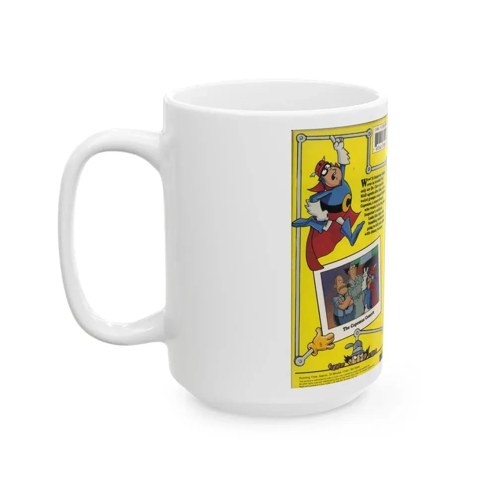 INSPECTOR GADGET THE CAPEMAN COMETH (VHS COVER) - White Coffee Mug - Go Mug Yourself