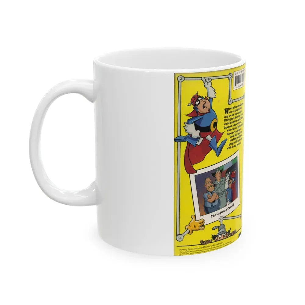 INSPECTOR GADGET THE CAPEMAN COMETH (VHS COVER) - White Coffee Mug - Go Mug Yourself