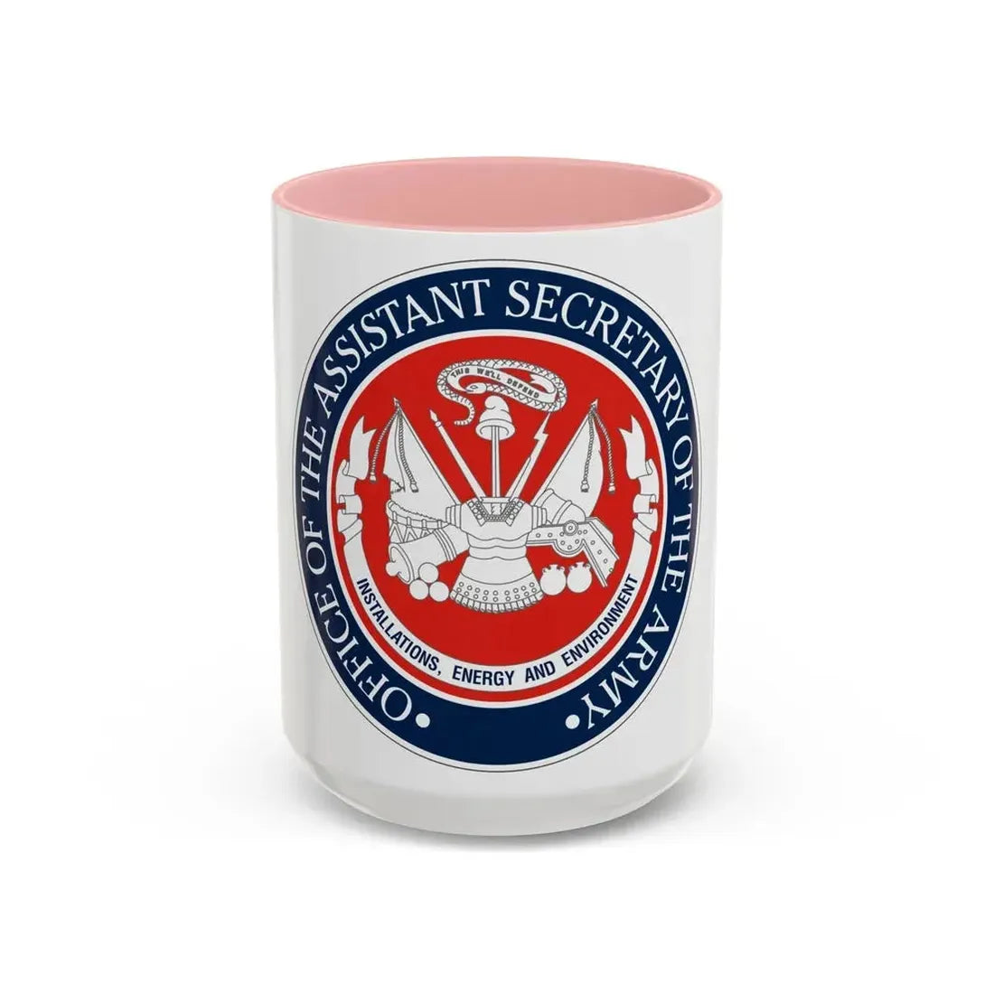 Installations Energy and Environment (U.S. Army) Accent Coffee Mug 15oz Pink - Go Mug Yourself