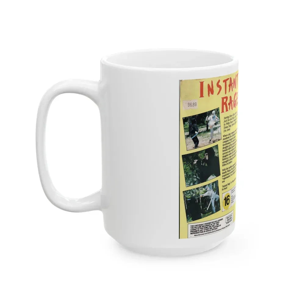 INSTANT RAGE NINJA COLLECTION (VHS COVER) - White Coffee Mug - Go Mug Yourself