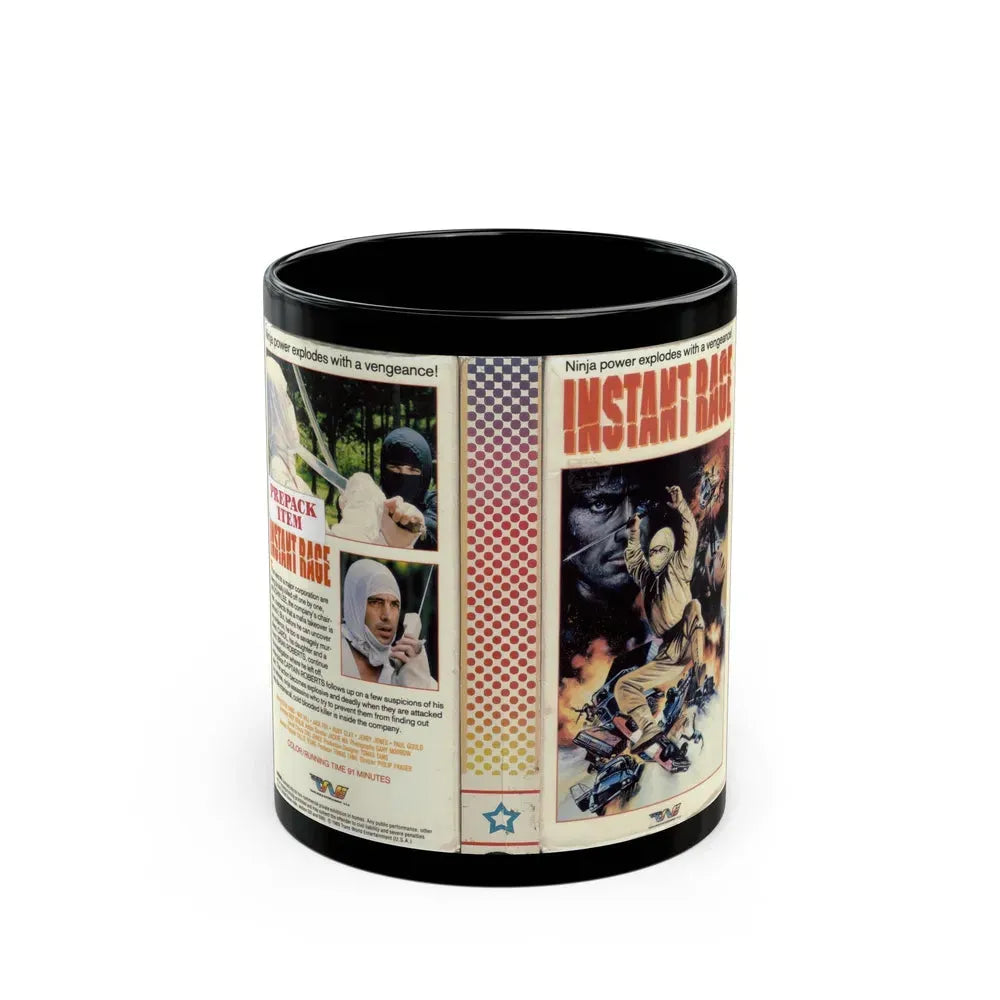 INSTANT RAGE (VHS COVER) - Black Coffee Mug 11oz - Go Mug Yourself