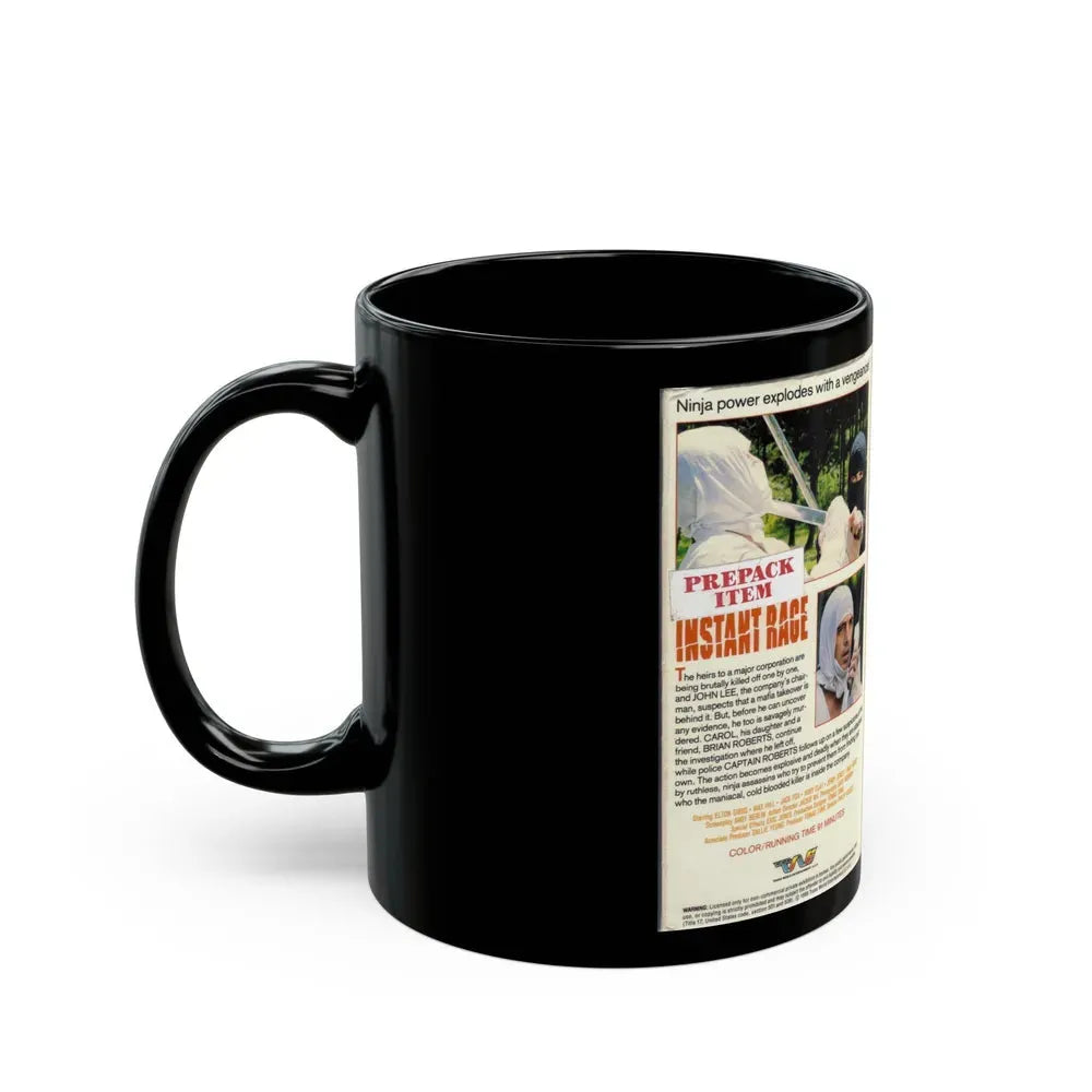 INSTANT RAGE (VHS COVER) - Black Coffee Mug - Go Mug Yourself