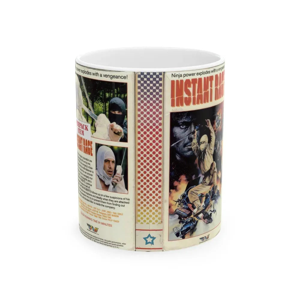 INSTANT RAGE (VHS COVER) - White Coffee Mug 11oz - Go Mug Yourself