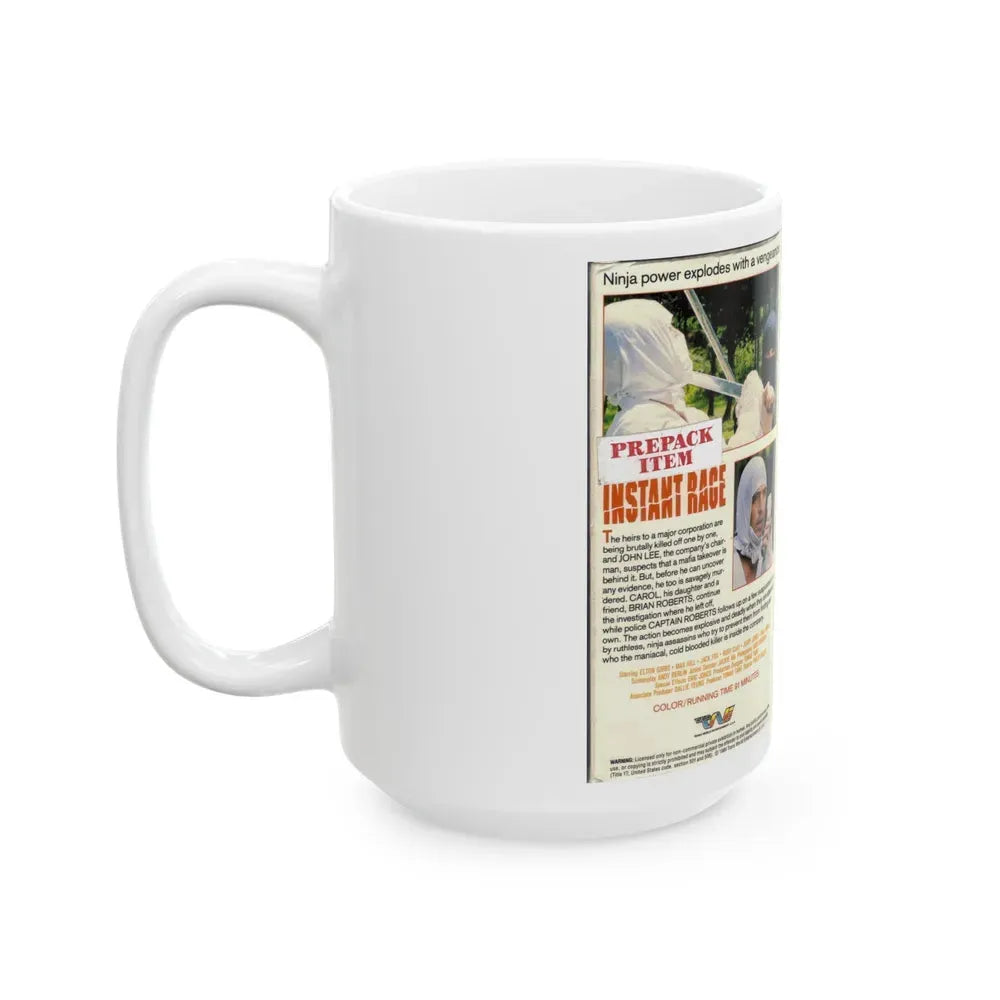 INSTANT RAGE (VHS COVER) - White Coffee Mug - Go Mug Yourself