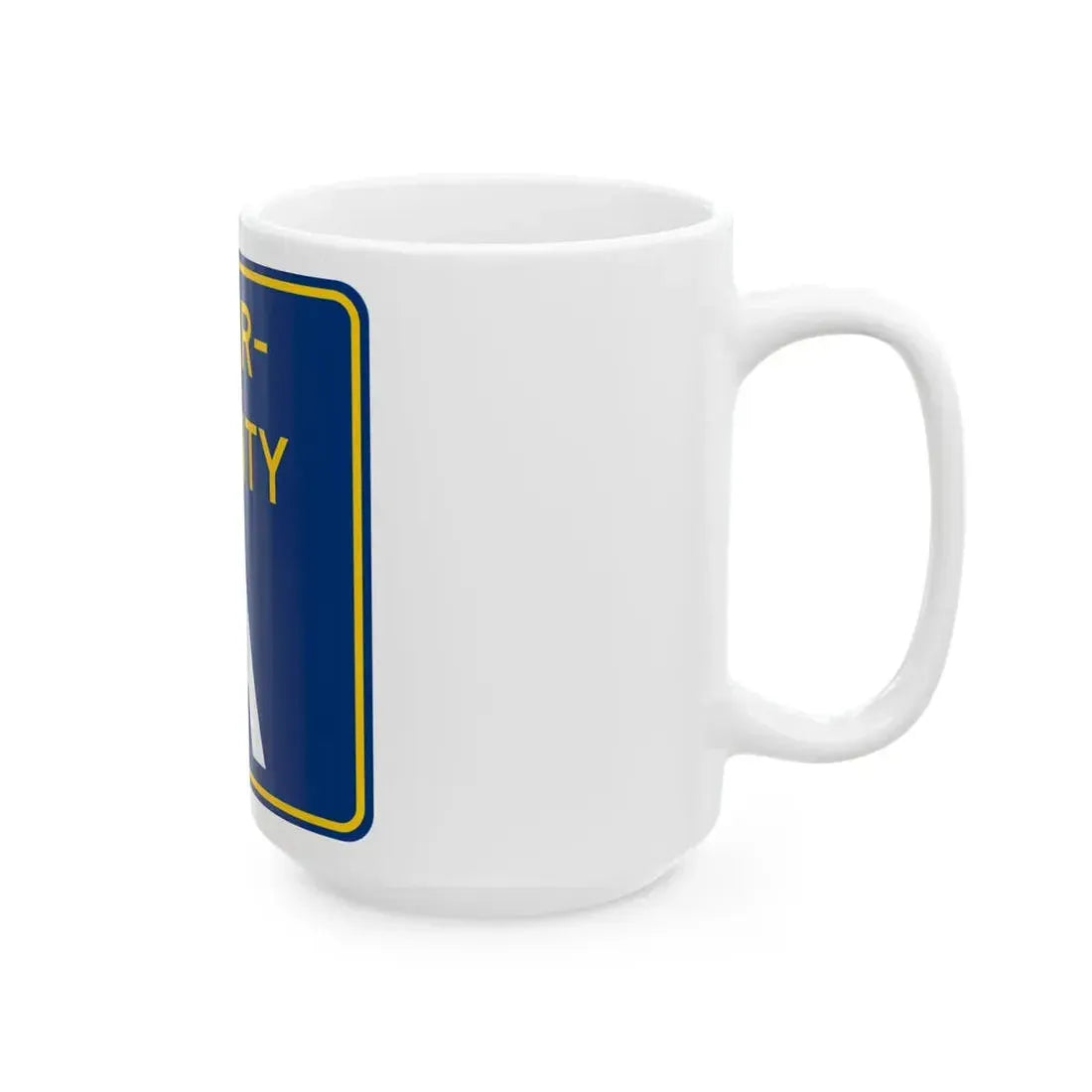Inter County Route A MN (Minnesota) (Road Sign) White Coffee Mug - Go Mug Yourself