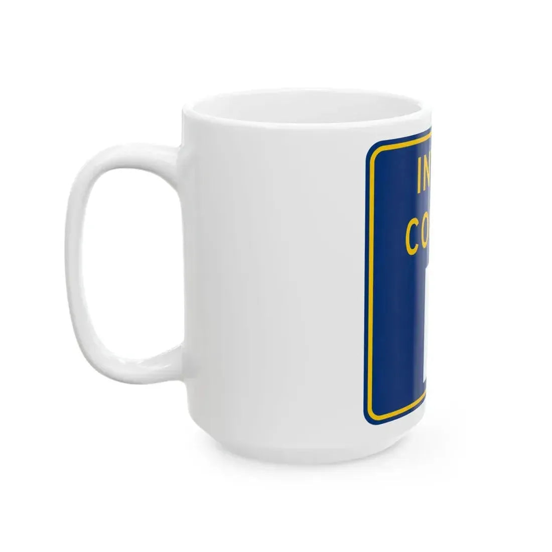 Inter County Route B MN (Minnesota) (Road Sign) White Coffee Mug - Go Mug Yourself