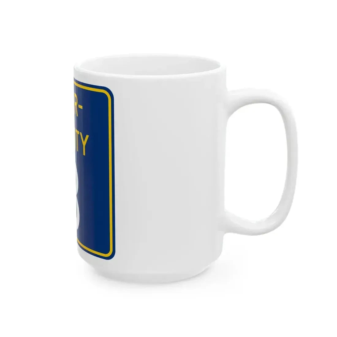 Inter County Route B MN (Minnesota) (Road Sign) White Coffee Mug - Go Mug Yourself