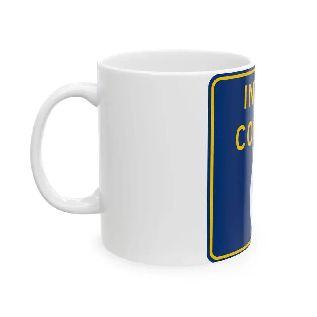 Inter County Route C MN (Minnesota) (Road Sign) White Coffee Mug - Go Mug Yourself