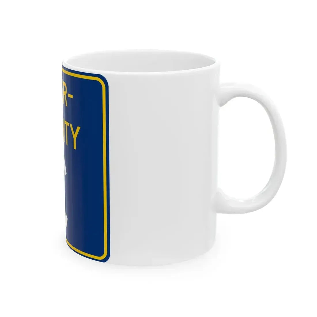 Inter County Route C MN (Minnesota) (Road Sign) White Coffee Mug - Go Mug Yourself