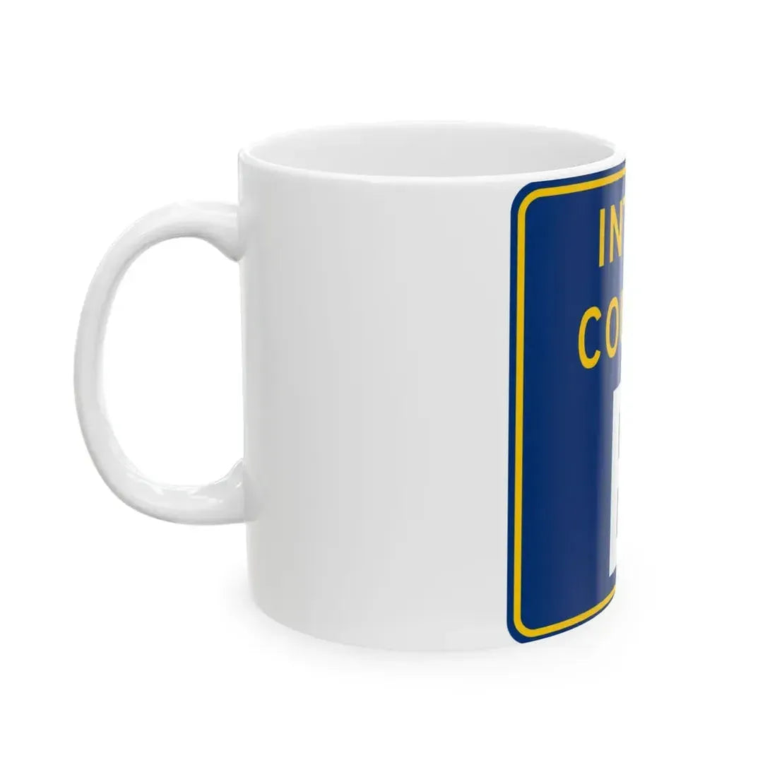 Inter County Route E MN (Minnesota) (Road Sign) White Coffee Mug - Go Mug Yourself