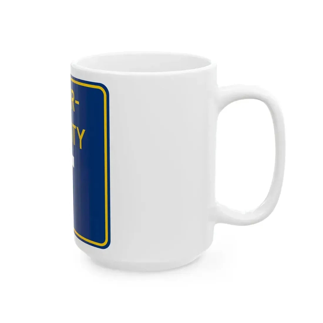 Inter County Route F MN (Minnesota) (Road Sign) White Coffee Mug - Go Mug Yourself