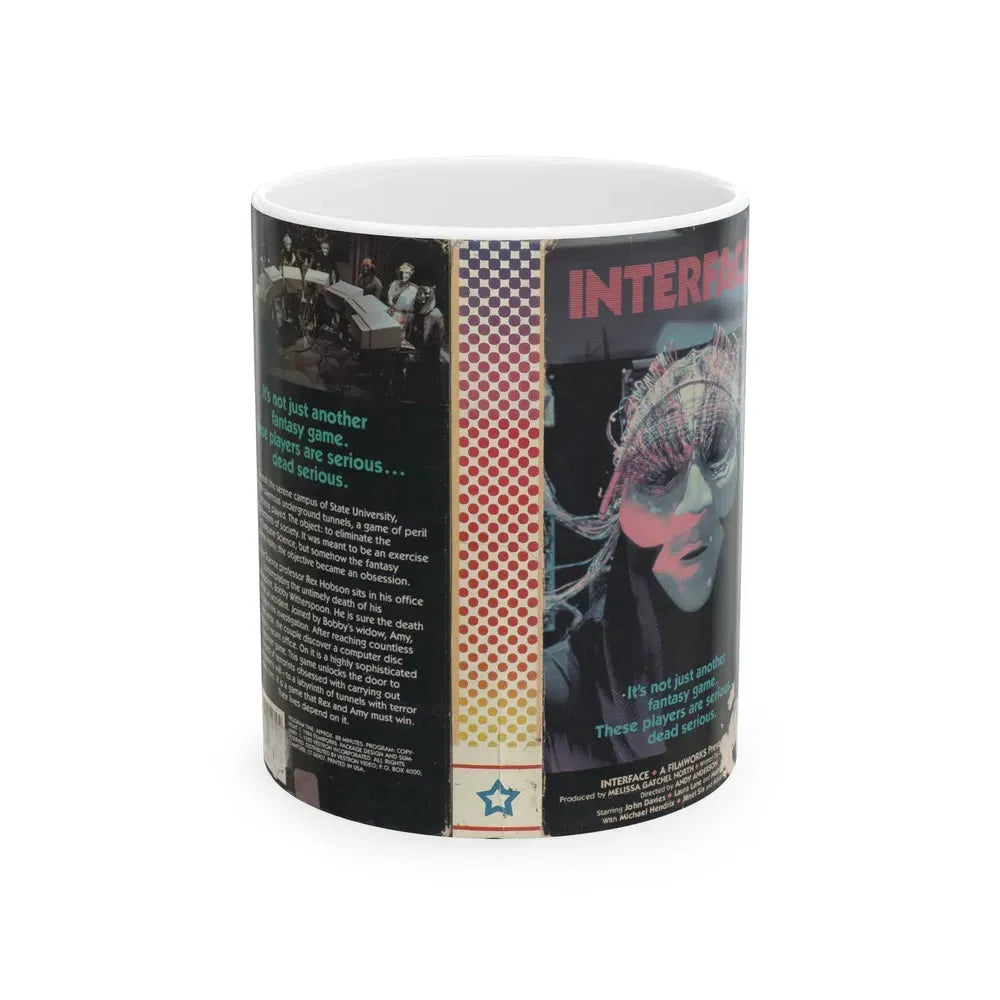 INTERFACE (VHS COVER) - White Coffee Mug 11oz - Go Mug Yourself