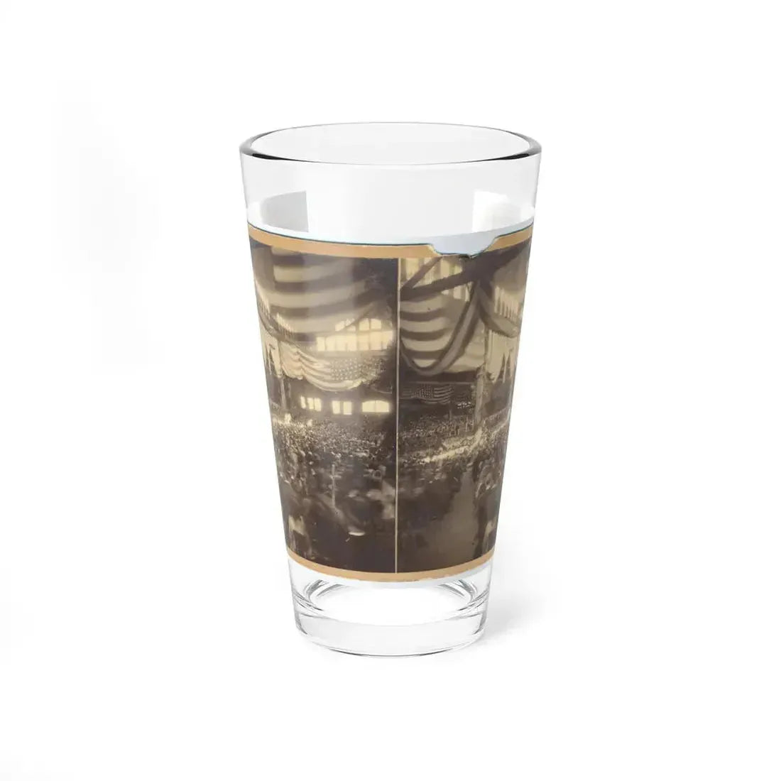 Interior View Of A Large Convention Hall Filled With People Sitting In Chairs (U.S. Civil War) Pint Glass 16oz 16oz - Go Mug Yourself