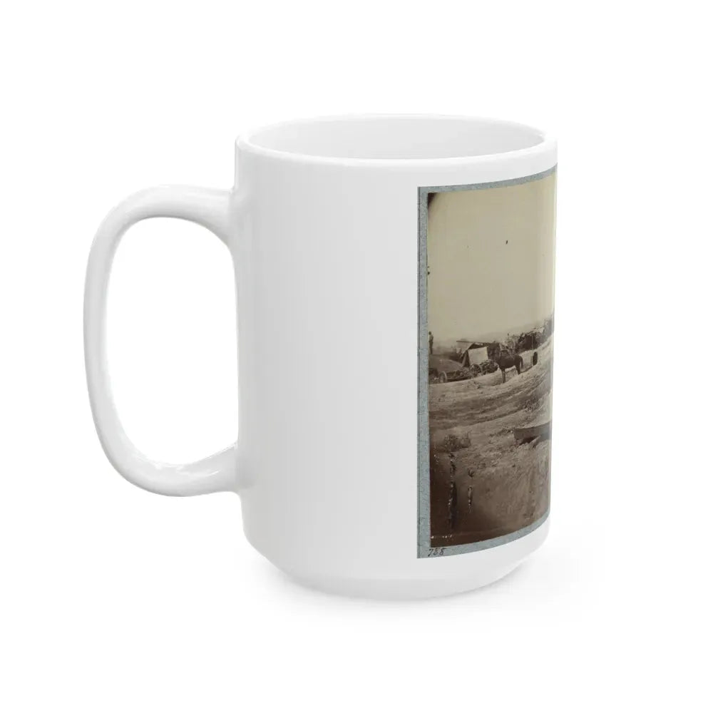 Interior View Of Rebel Fort In Front Of Petersburg Works, Manned By Cowan's Independent Battery, 1st N.Y., 24th June, 1864 (U.S. Civil War) White Coffee Mug - Go Mug Yourself