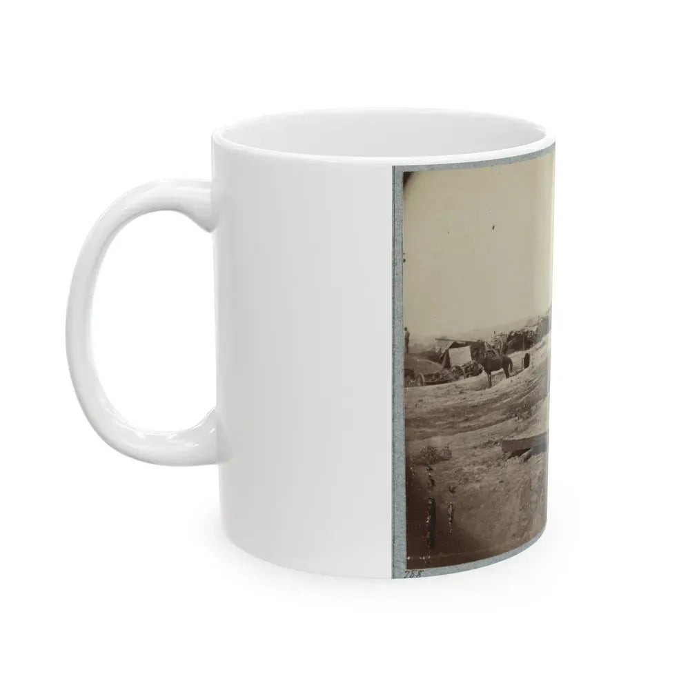 Interior View Of Rebel Fort In Front Of Petersburg Works, Manned By Cowan's Independent Battery, 1st N.Y., 24th June, 1864 (U.S. Civil War) White Coffee Mug - Go Mug Yourself