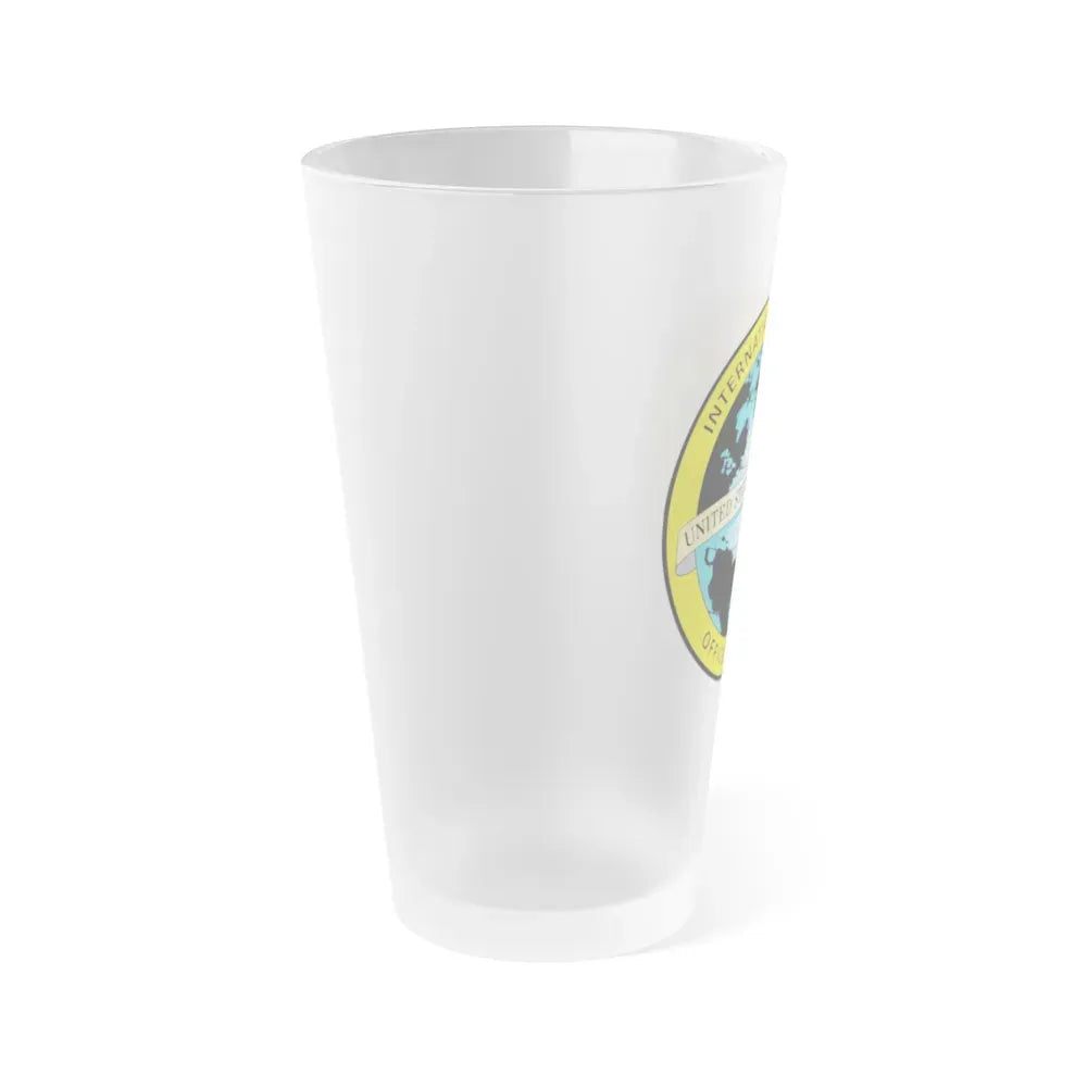 International Maritime Officers School USCG (U.S. Coast Guard) Frosted Pint Glass 16oz - Go Mug Yourself