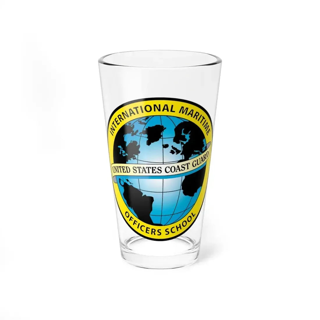 International Maritime Officers School USCG (U.S. Coast Guard) Pint Glass 16oz 16oz - Go Mug Yourself