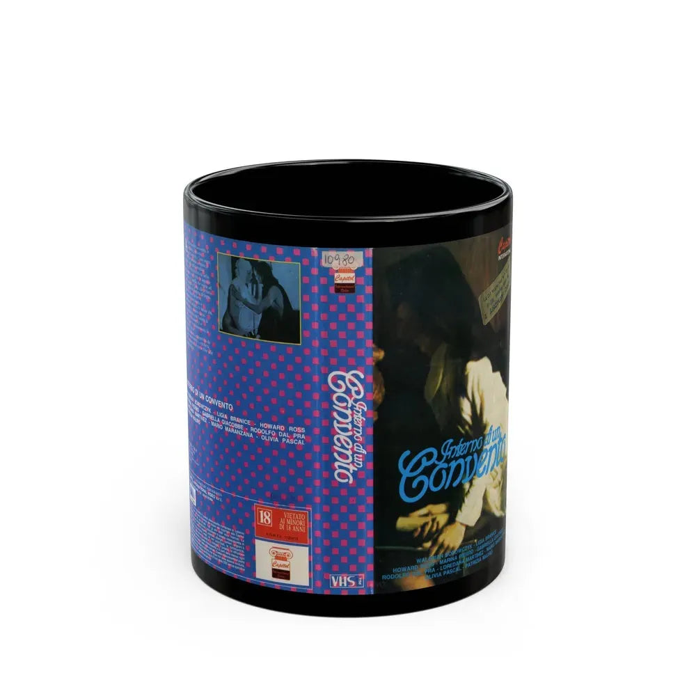 INTERNO DI UN CONVENTO (VHS COVER) - Black Coffee Mug 11oz - Go Mug Yourself