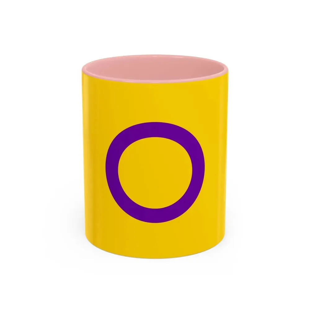 Intersex Pride Flag - Accent Coffee Mug 11oz Pink - Go Mug Yourself