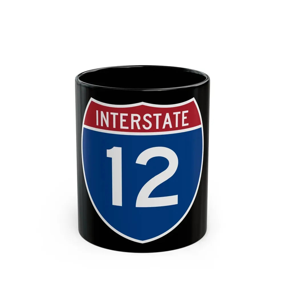 Interstate 12 (U.S. Highways) Black Coffee Mug 11oz - Go Mug Yourself