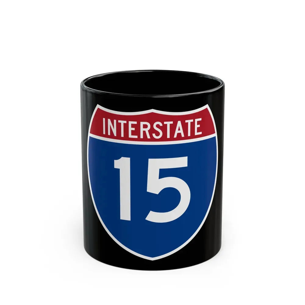 Interstate 15 (U.S. Highways) Black Coffee Mug 11oz - Go Mug Yourself