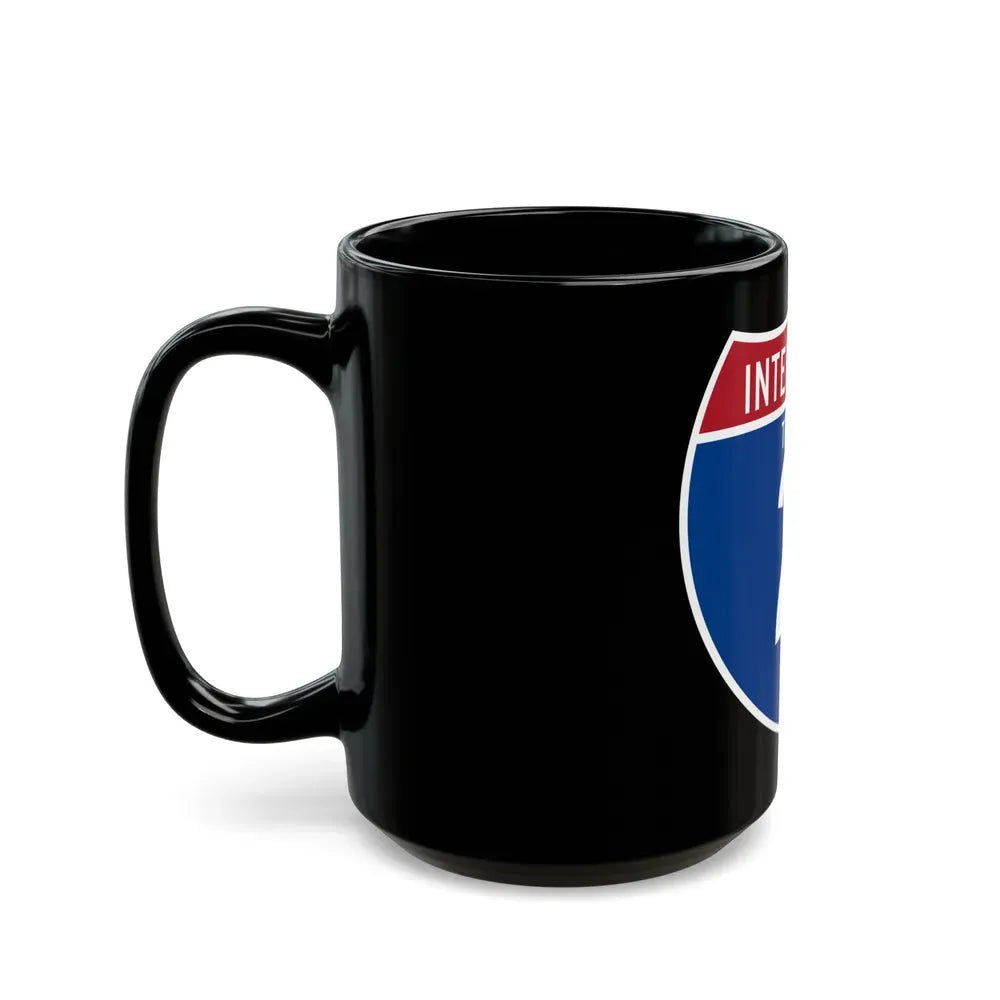 Interstate 2 (U.S. Highways) Black Coffee Mug - Go Mug Yourself