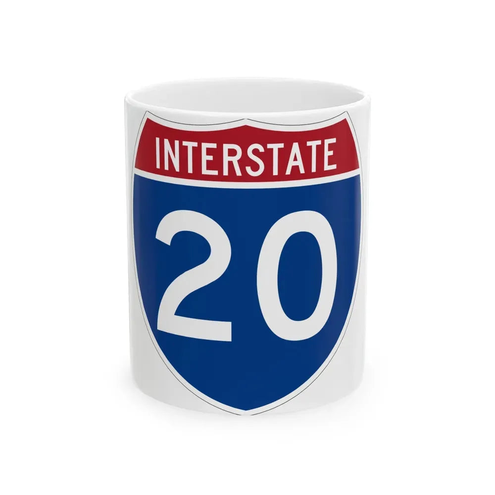 Interstate 20 (U.S. Highways) White Coffee Mug 11oz - Go Mug Yourself