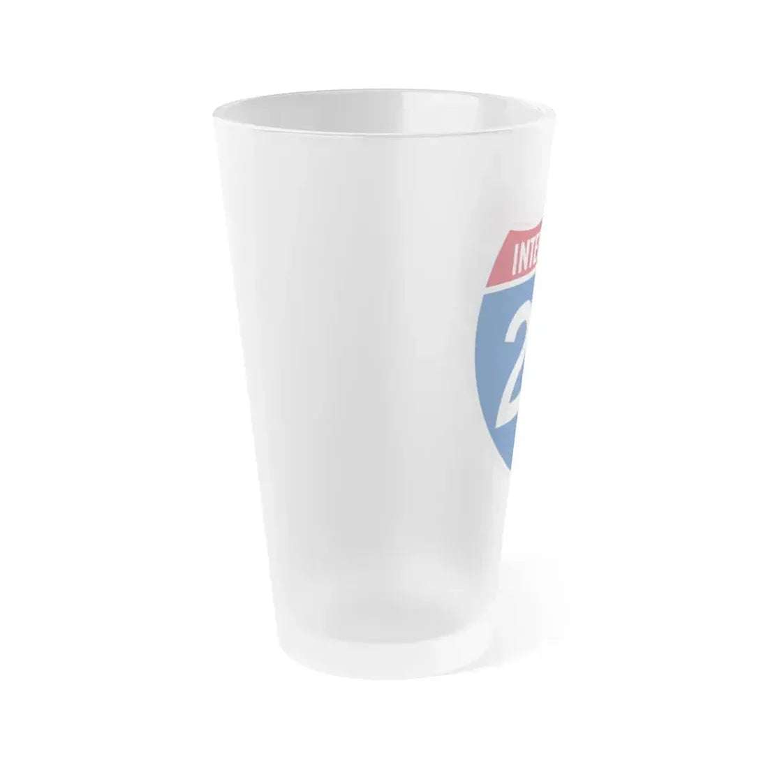 Interstate 24 (U.S. Highways) Frosted Pint Glass 16oz - Go Mug Yourself