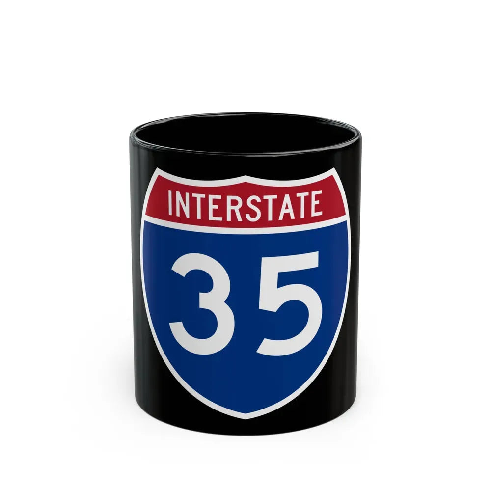Interstate 35 (U.S. Highways) Black Coffee Mug 11oz - Go Mug Yourself