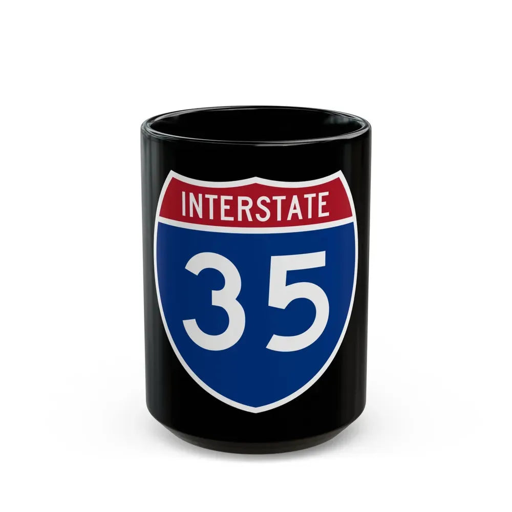 Interstate 35 (U.S. Highways) Black Coffee Mug 15oz - Go Mug Yourself