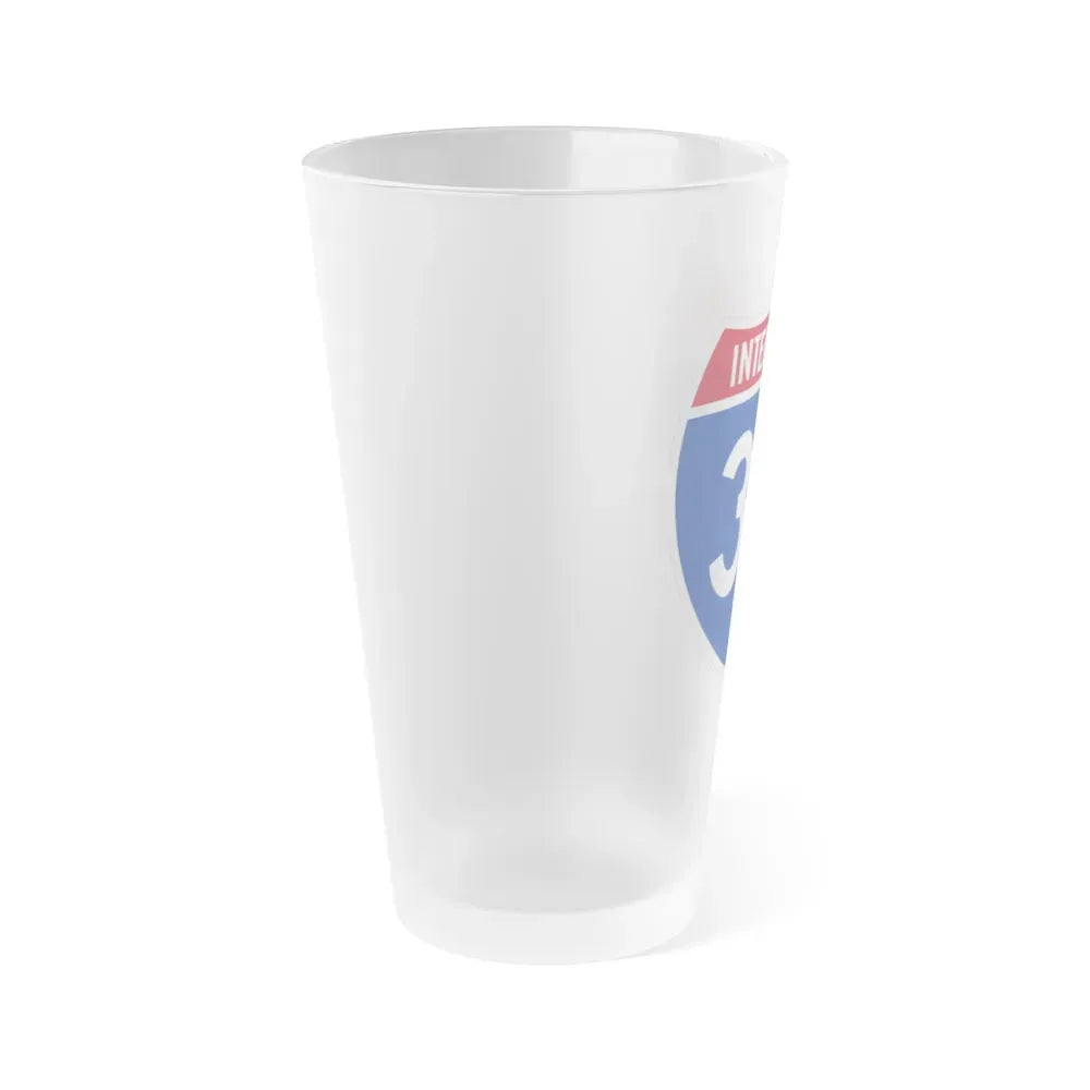Interstate 35 (U.S. Highways) Frosted Pint Glass 16oz - Go Mug Yourself