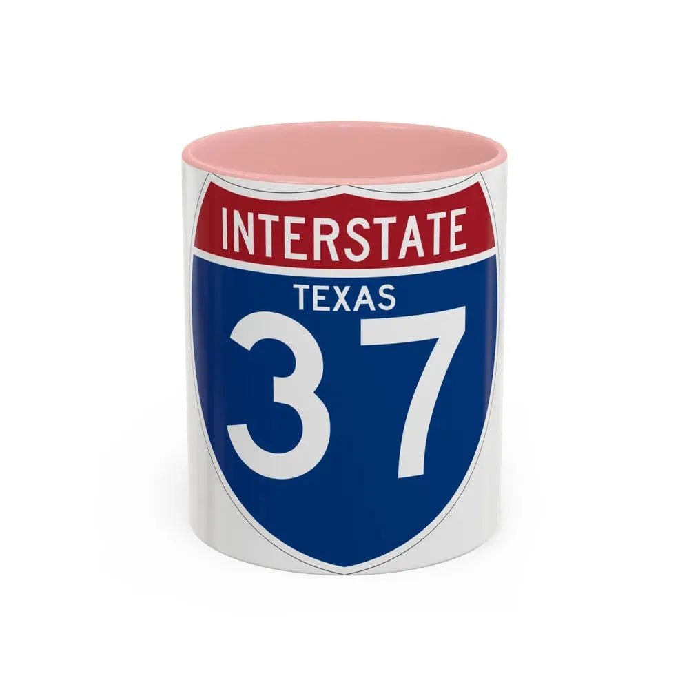 Interstate 37 (U.S. Highways) Accent Coffee Mug 11oz Pink - Go Mug Yourself