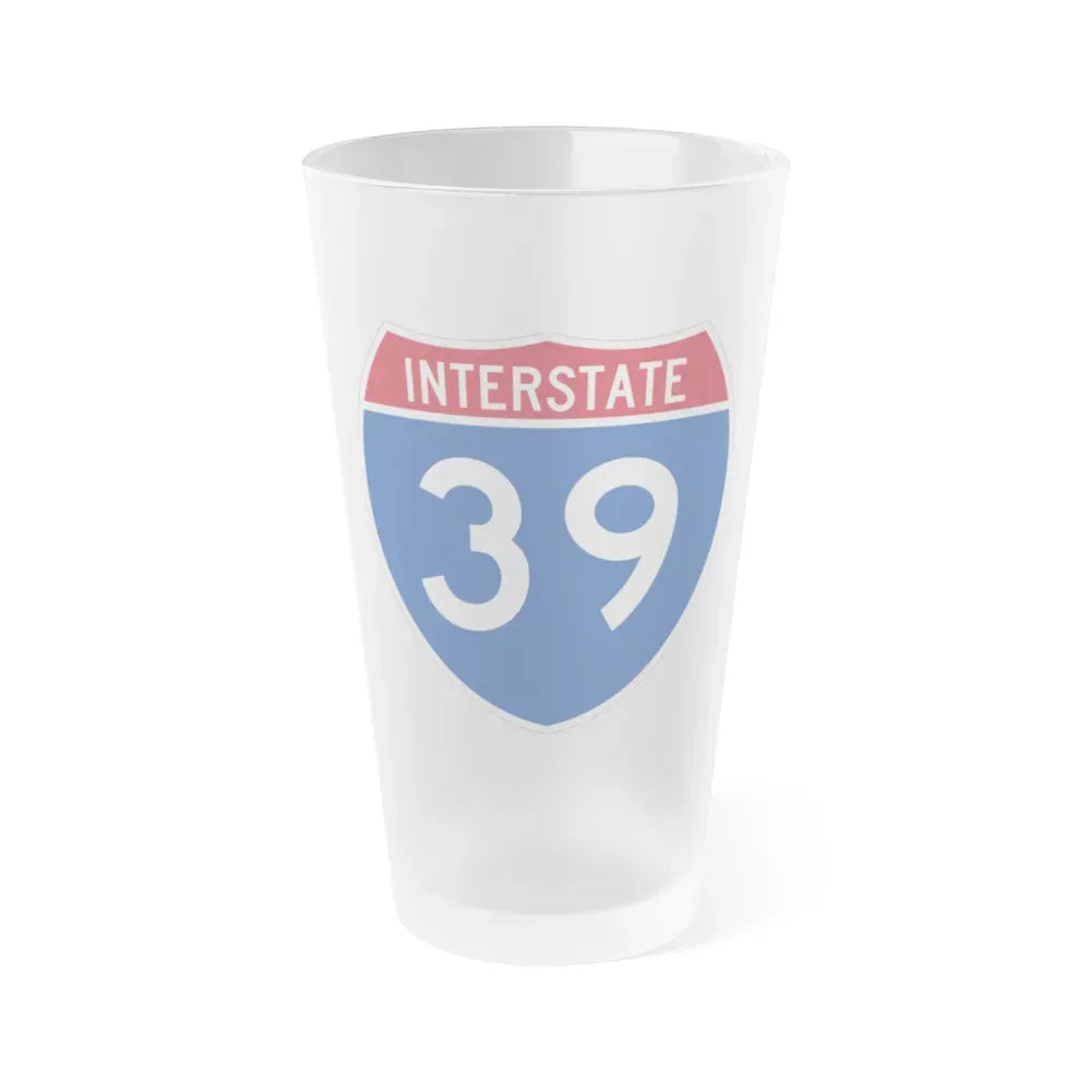 Interstate 39 (U.S. Highways) Frosted Pint Glass 16oz 16oz Frosted - Go Mug Yourself