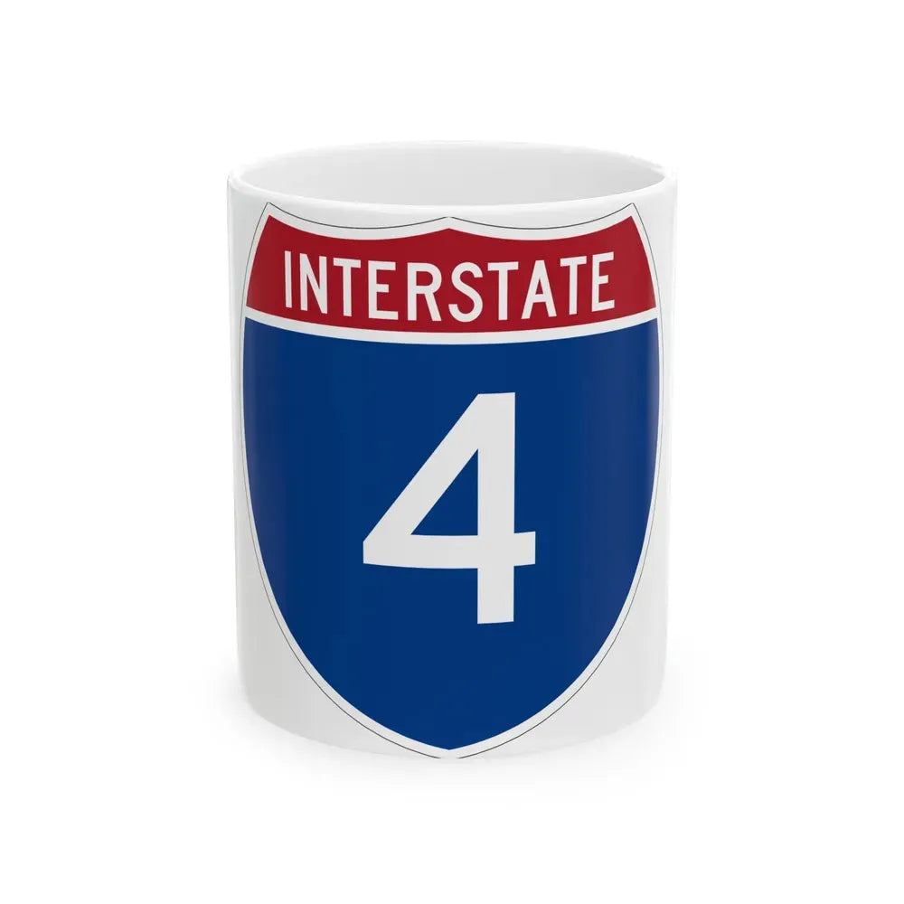Interstate 4 (U.S. Highways) White Coffee Mug 11oz - Go Mug Yourself
