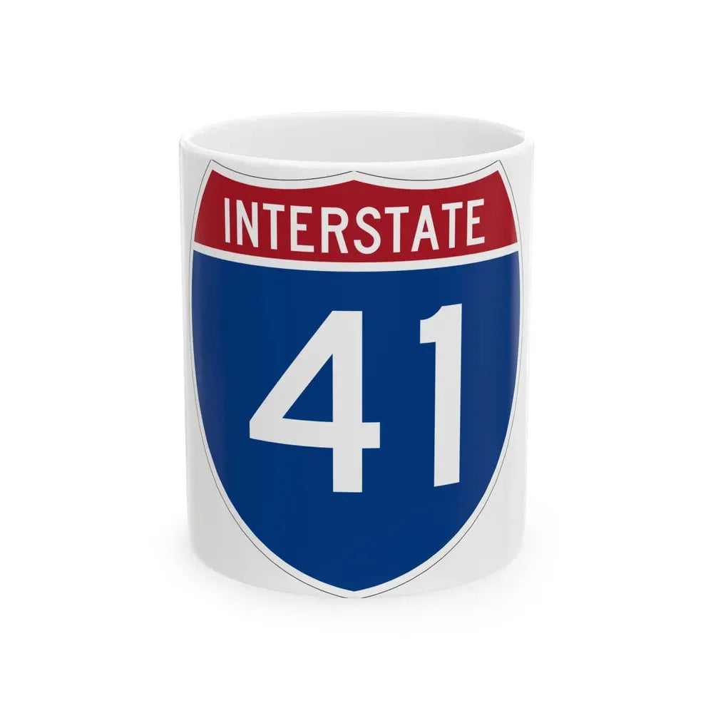 Interstate 41 (U.S. Highways) White Coffee Mug 11oz - Go Mug Yourself