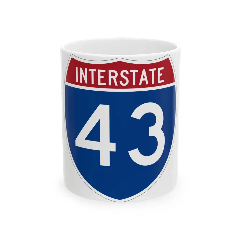 Interstate 43 (U.S. Highways) White Coffee Mug 11oz - Go Mug Yourself