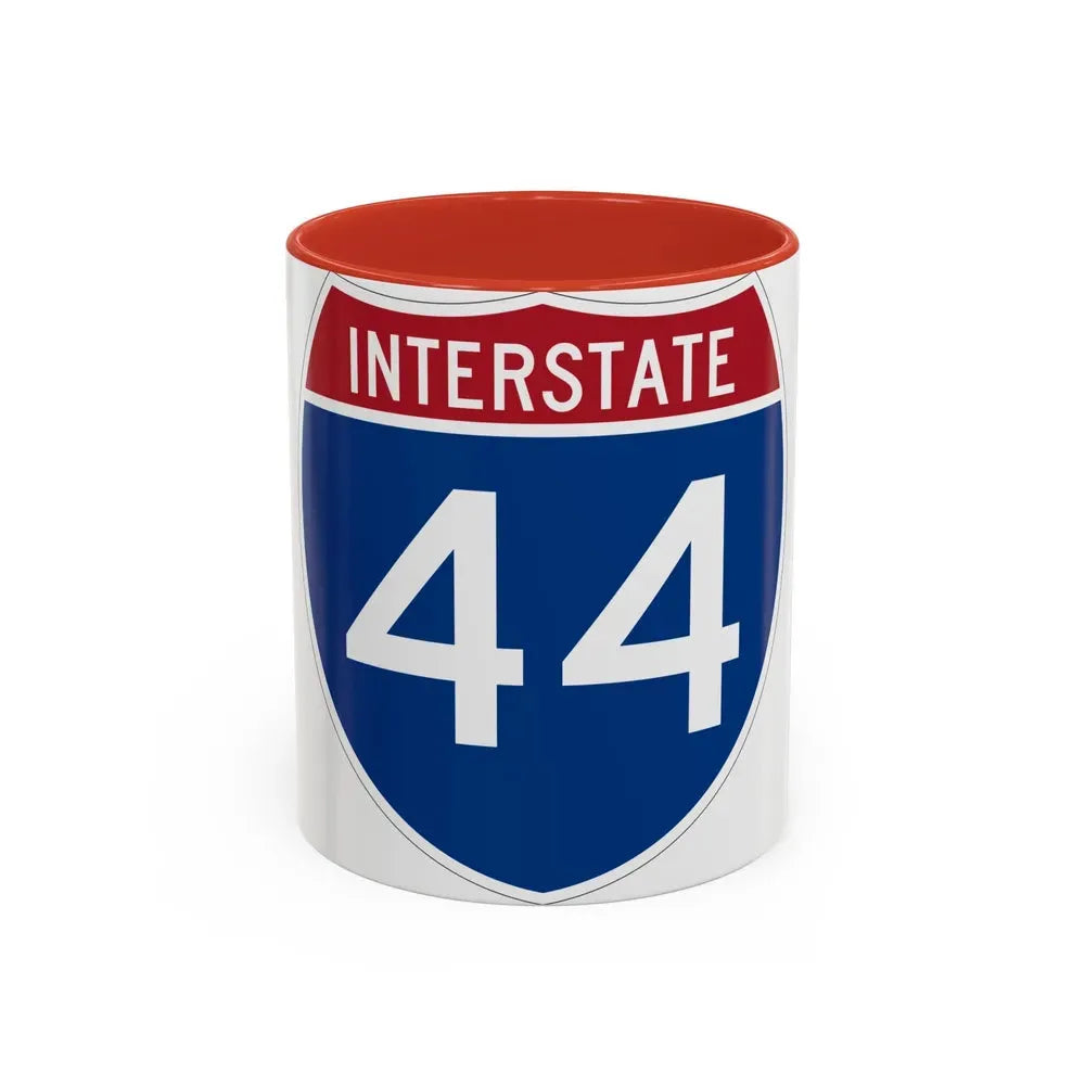 Interstate 44 (U.S. Highways) Accent Coffee Mug 11oz Red - Go Mug Yourself