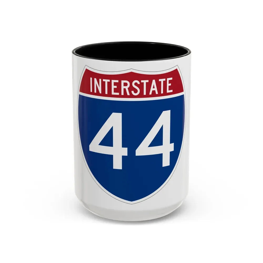 Interstate 44 (U.S. Highways) Accent Coffee Mug 15oz Black - Go Mug Yourself