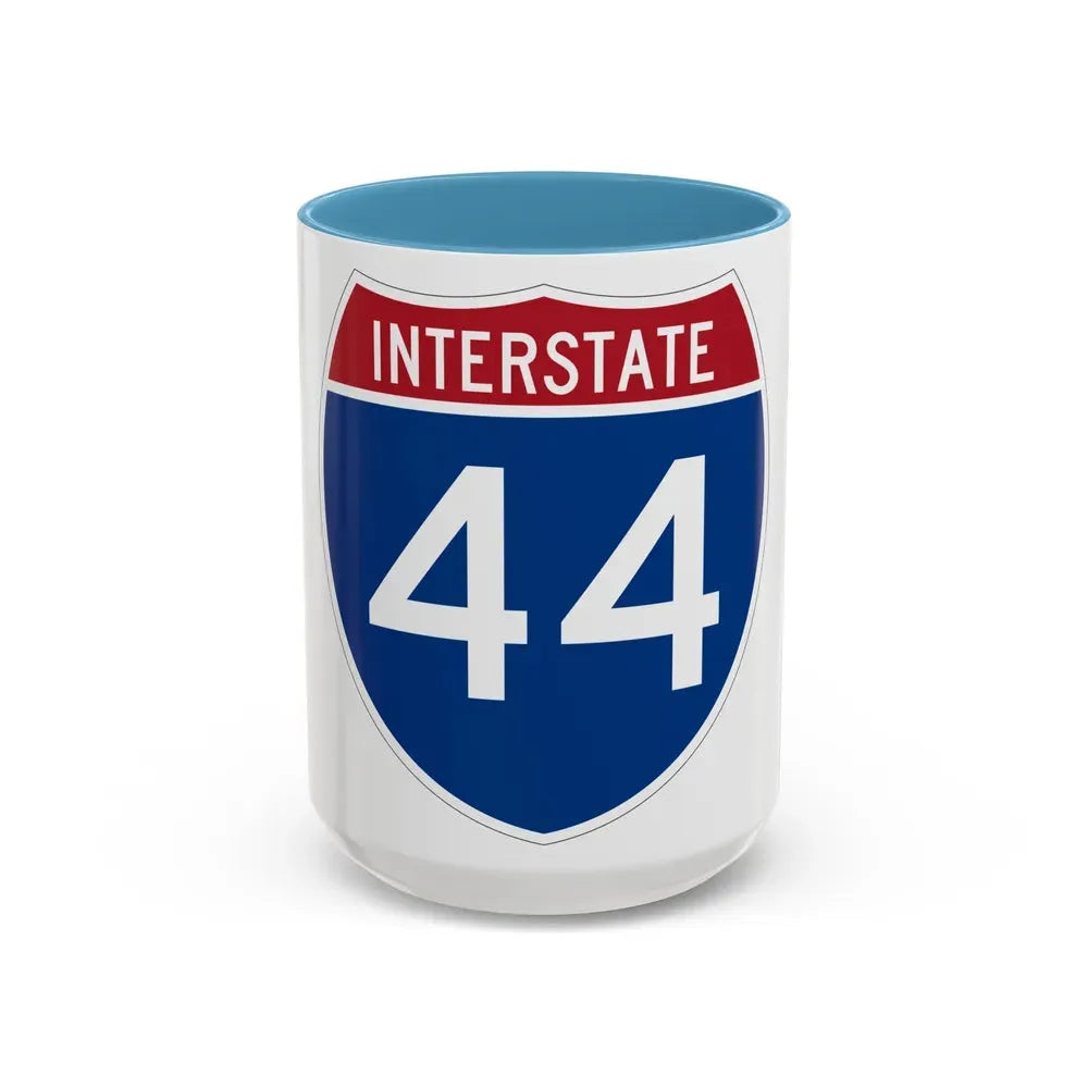 Interstate 44 (U.S. Highways) Accent Coffee Mug 15oz Light Blue - Go Mug Yourself