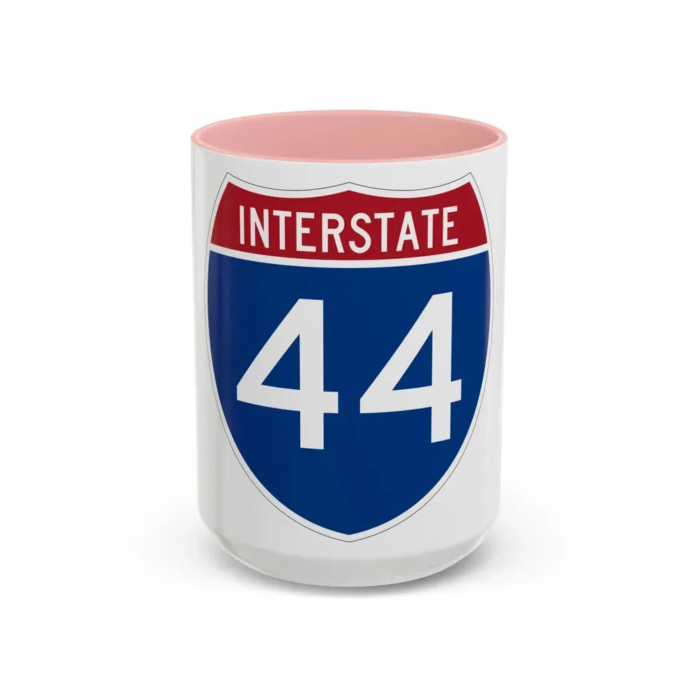Interstate 44 (U.S. Highways) Accent Coffee Mug 15oz Pink - Go Mug Yourself