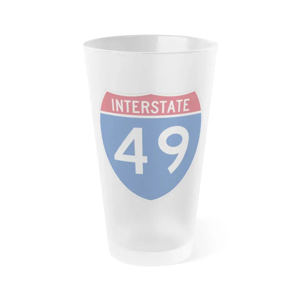 Interstate 49 (U.S. Highways) Frosted Pint Glass 16oz 16oz Frosted - Go Mug Yourself
