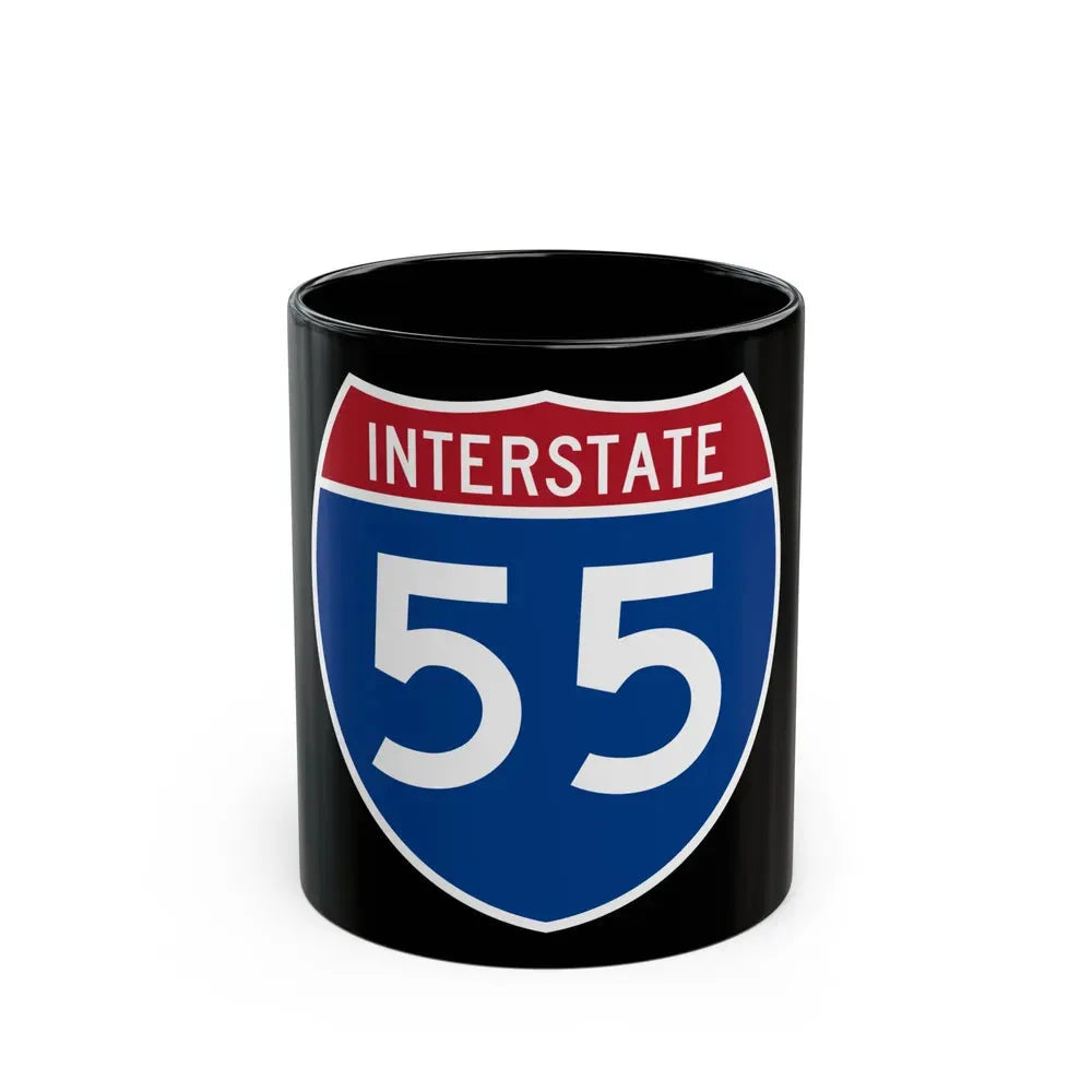 Interstate 55 (U.S. Highways) Black Coffee Mug 11oz - Go Mug Yourself