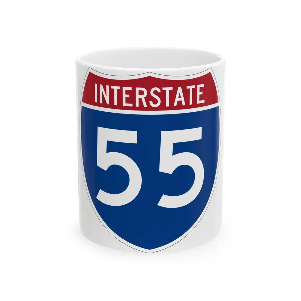 Interstate 55 (U.S. Highways) White Coffee Mug 11oz - Go Mug Yourself