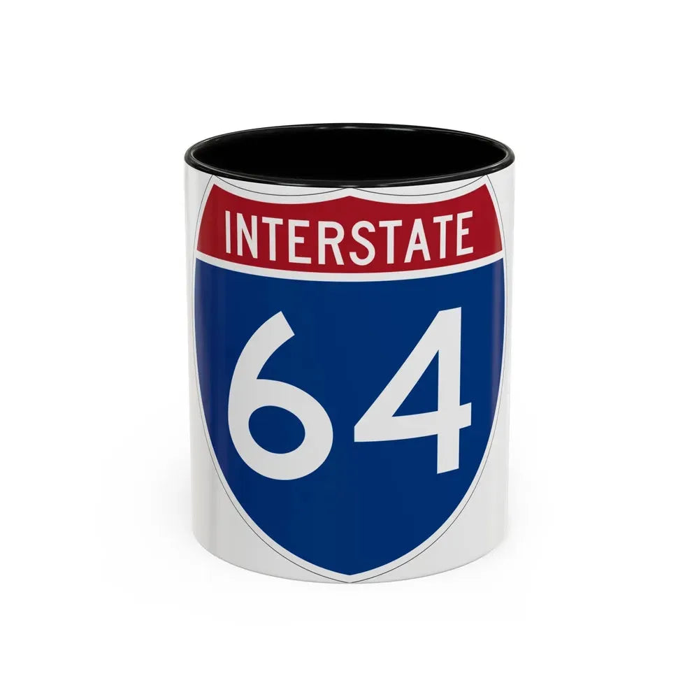 Interstate 64 (U.S. Highways) Accent Coffee Mug 11oz Black - Go Mug Yourself